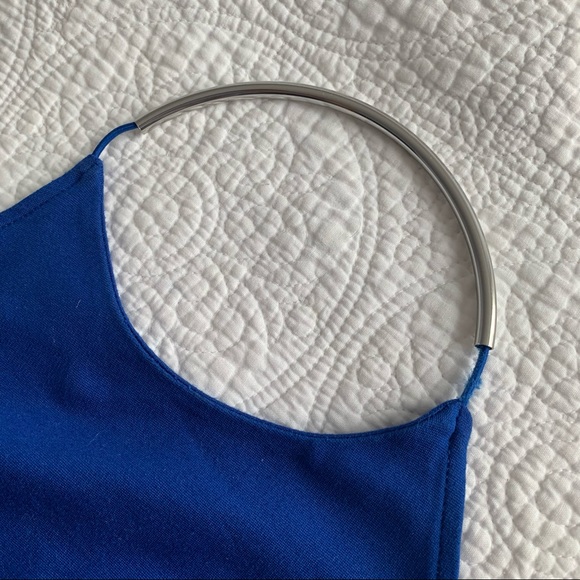 Aritzia Wilfred Blue Open Back Halter Top - Picture 7 of 10